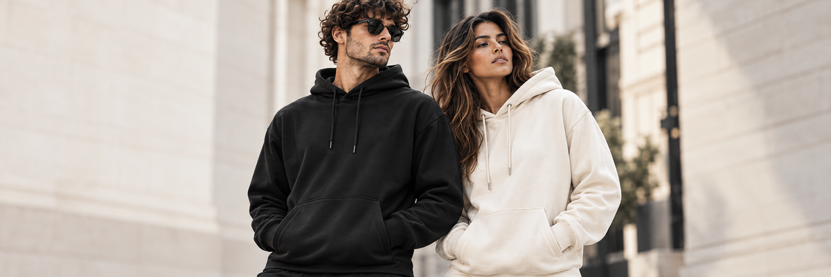 Premium black and ivory hoodies