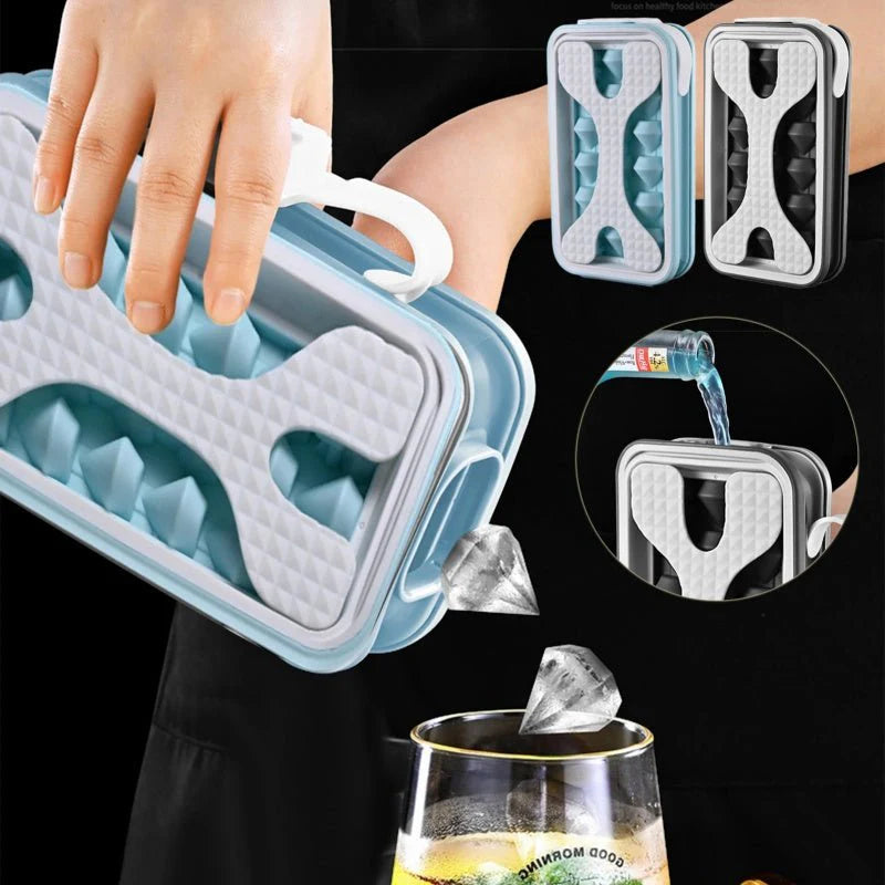 2in1 Portable Silicone Ice Ball Mold Ice Maker Water Bottle Ice Cube Mould Bottl
