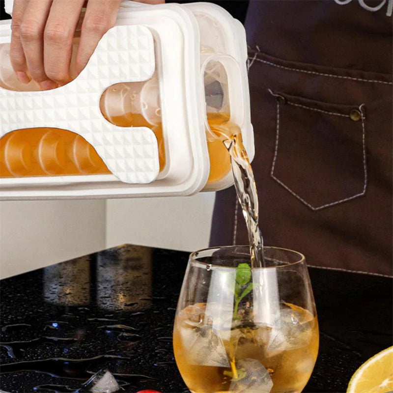 2in1 Portable Silicone Ice Ball Mold Ice Maker Water Bottle Ice Cube Mould Bottl