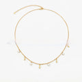 French White Zirconium Tassel Water Drop Sterling Silver Necklace Niche Design
