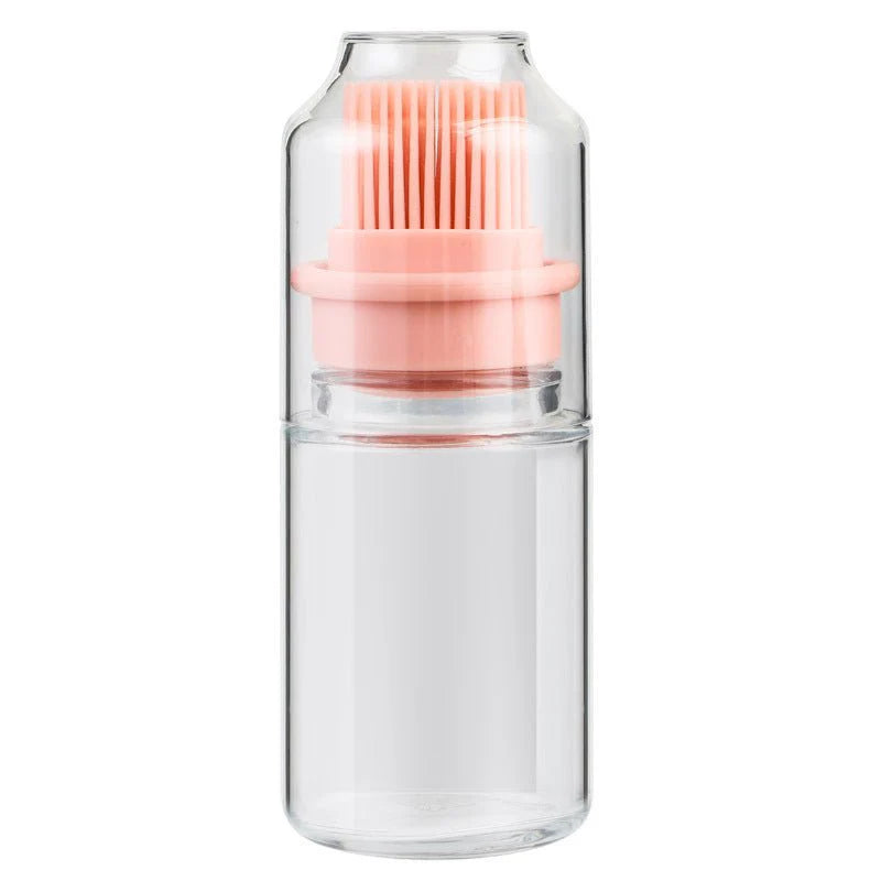 Portable Oil Bottle with Brush Silicone Barbecue Liquid Gadgets High-temperature Kitchen Baking Pastry Barbecue BBQ Too
