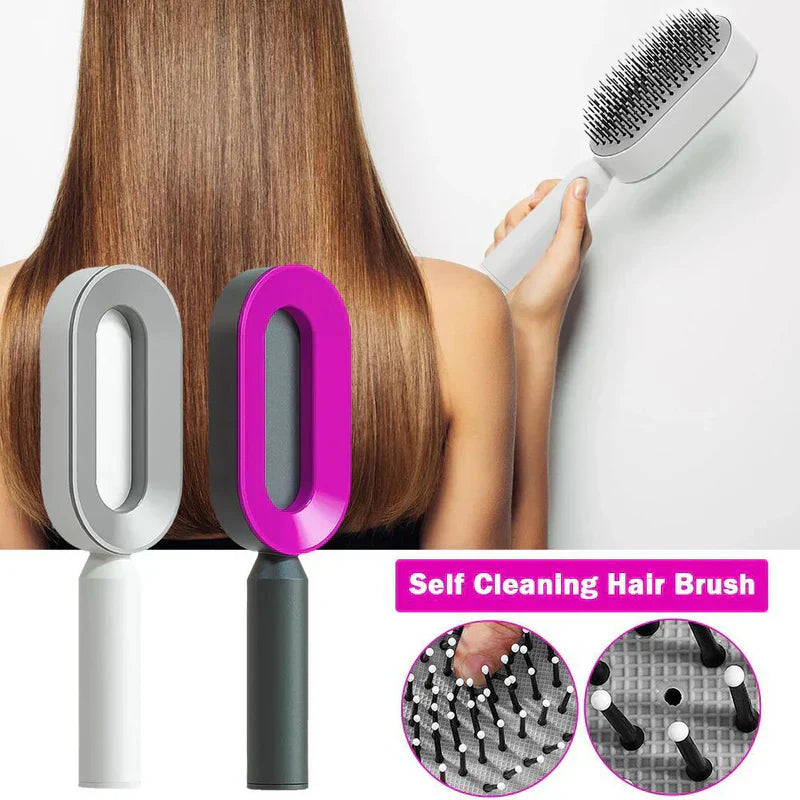 Women Fashion 3D Hair Growth Comb Hairbrush Self-Cleaning Hair Brush Self Cleaning Hair Brush For Women Massage Scalp Promote Blood Circulation Anti Hair Loss