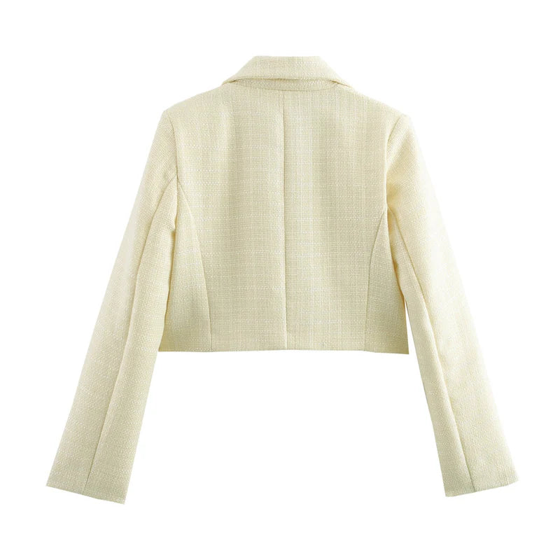 Women's Fashion Design Short Tweed Blazer